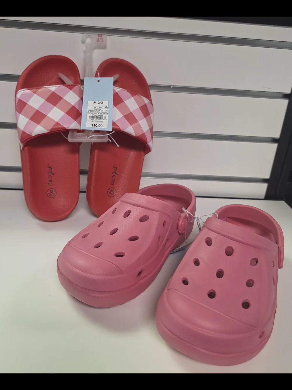 Kids Pink Slip-On Clogs and Slide Set - Comfortable Everyday Footwear